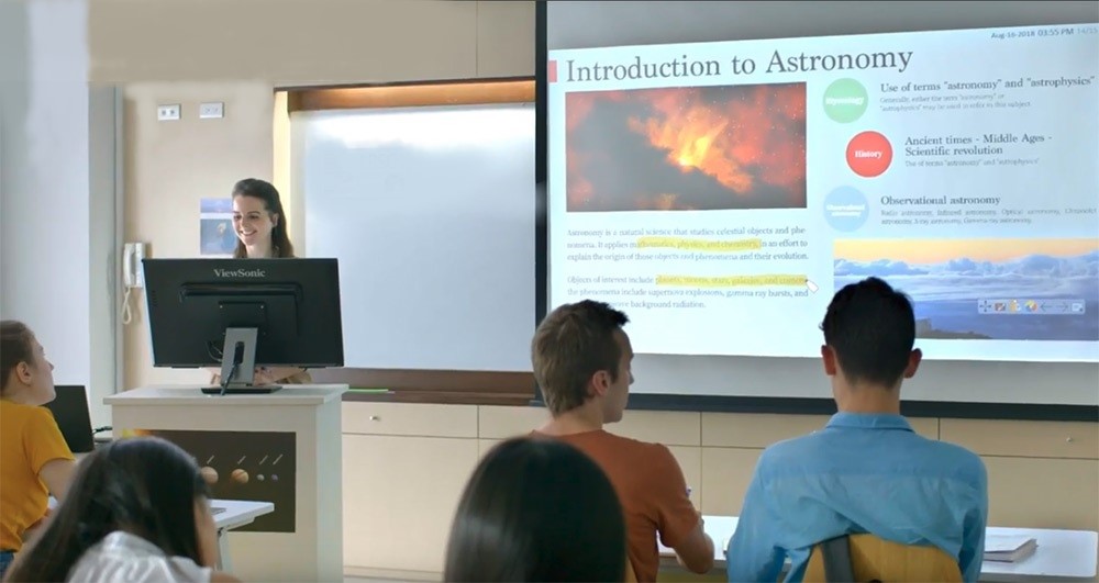 Add World display in an educational institute